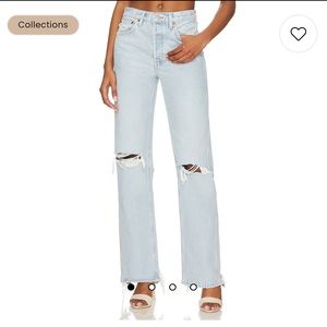 Re/Done Originals 90s High Rise Loose in Nu Disco Destroy 26 ripped jeans